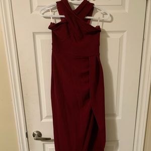 Asymmetrical slit dress